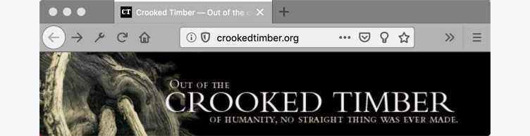 Firefox ist grau. Die Tabs und die URL-Leiste sind heller grau. Der Tab-Text ist weiß und die Symbole der URL-Leiste sind dunkler grau.